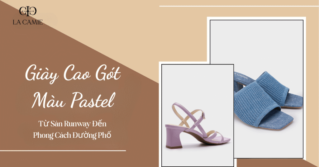 giày cao gót màu pastel