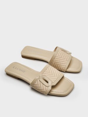 Dép bệt chất liệu da microfiber DB5B0079 - Giày dép nữ đẹp thương hiệu La Camie