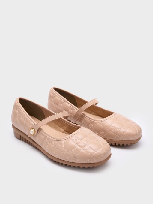 Giày búp bê mũi tròn da PU - GB5B0099 - Ảnh 2