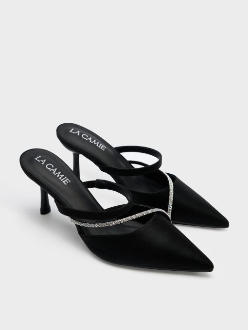 Giày cao gót mũi nhọn quai đính đá - GC5B0089