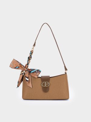 Túi xách nữ đẹp chất lượng baguette nắp cài dây xích – TX5A0507