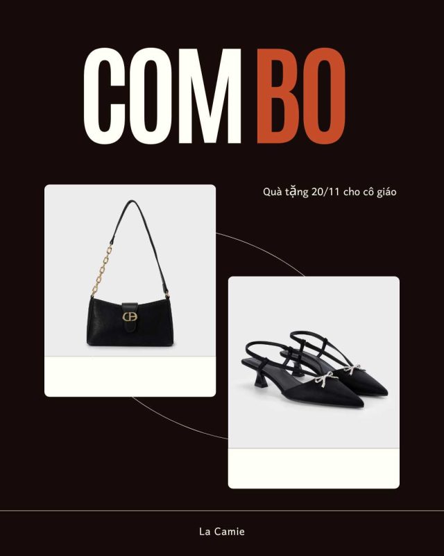 Combo túi xách và giày cùng tone – quà tặng 20/11 cho cô giáo