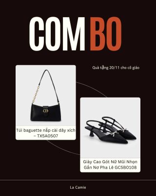 Combo túi xách và giày cùng tone – quà tặng 20/11 cho cô giáo