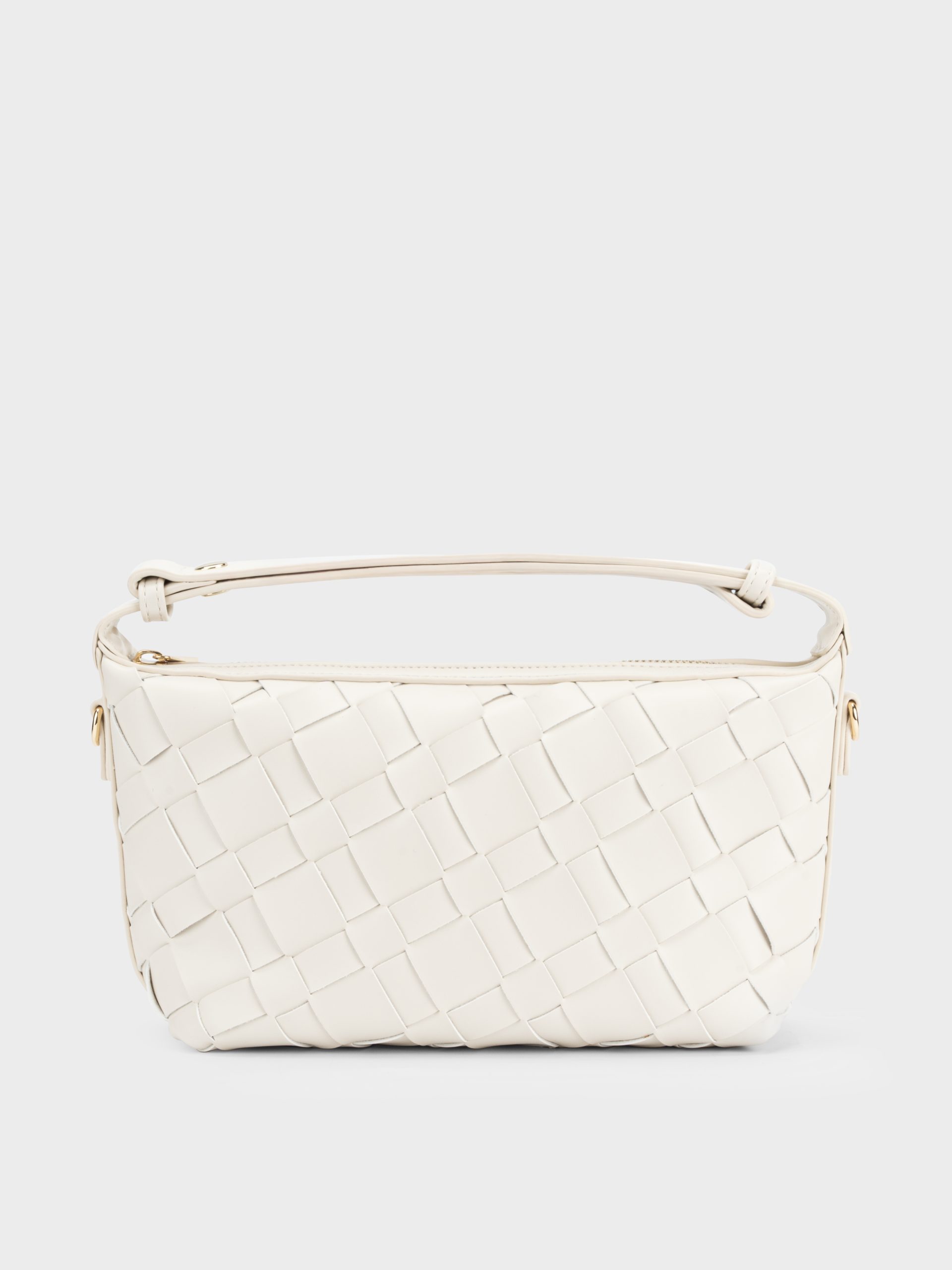 Túi đeo vai đan chéo woven, da microfiber phối vải dệt – TX5A0801 - Ảnh 4