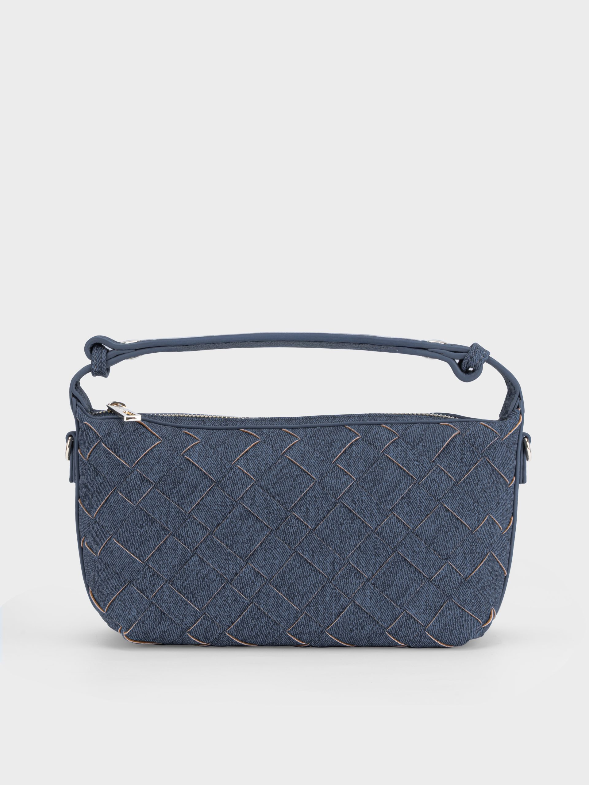 Túi đeo vai woven xanh denim, dáng chữ nhật gọn nhẹ – TX5A0801