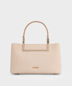 Túi xách da cao cấp vân sần kiểu satchel đứng dáng, quai kim loại sang trọng – TX5A0802