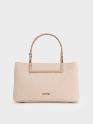 Túi xách nữ hot trend da cao cấp vân sần kiểu satchel đứng dáng, quai kim loại sang trọng – TX5A0802