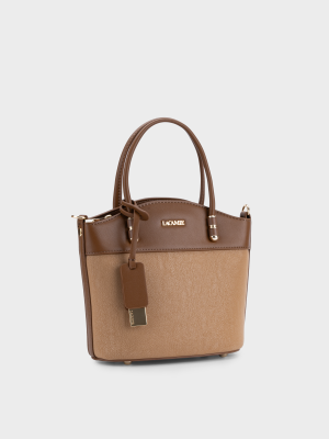 Túi xách da cao cấp vân sần phối màu, dáng trapezoid – TX5A0805