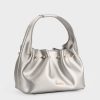 Túi hobo Metallic Silver, da mềm rủ, đinh tán vàng – TX5A0807.