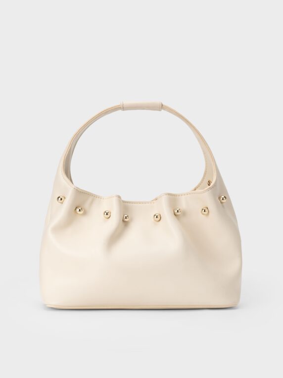 Túi xách hobo nhún miệng đính đinh tán TX5A0807