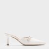 Giày Cao Gót Nữ Dáng Mule Mary Jane Da Microfiber Bóng  DC5B0131 La Camie