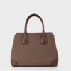 Túi Xách Nữ Dáng Tote Da Cao Cấp Phối Canvas TX6A0817 Màu Nâu La Camie