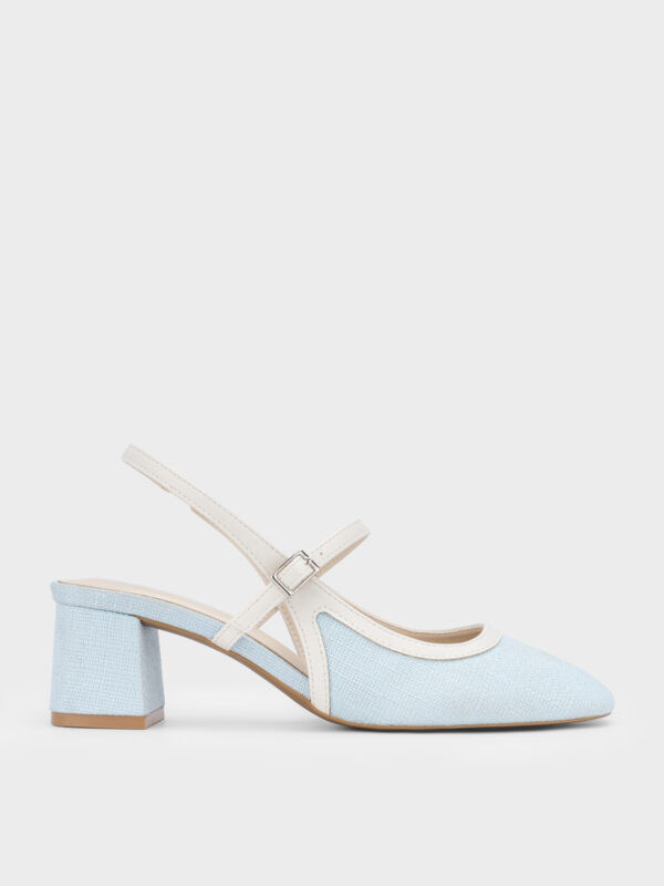 Giày Cao Gót Mũi Vuông GC6LB0504 Slingback Mary Jane