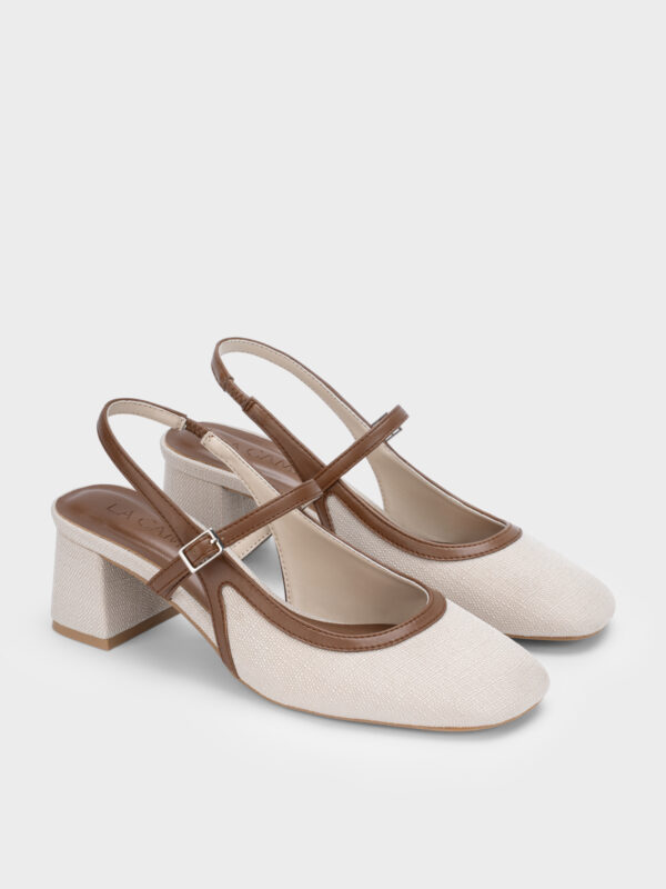 Giày Cao Gót Mũi Vuông GC6LB0504 Slingback Mary Jane
