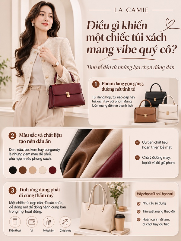 Điều gì khiến một chiếc túi xách mang vibe quý cô?