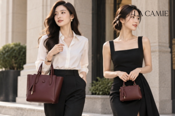 Túi xách nữ cỡ nhỏ hay cỡ lớn - Phối đồ quyền lực cùng túi cỡ lớn